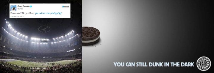 Real time marketing di Oreo durante il Super Bowl